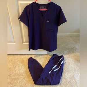 Purple (Jam) Figs Matching Scrub Set
